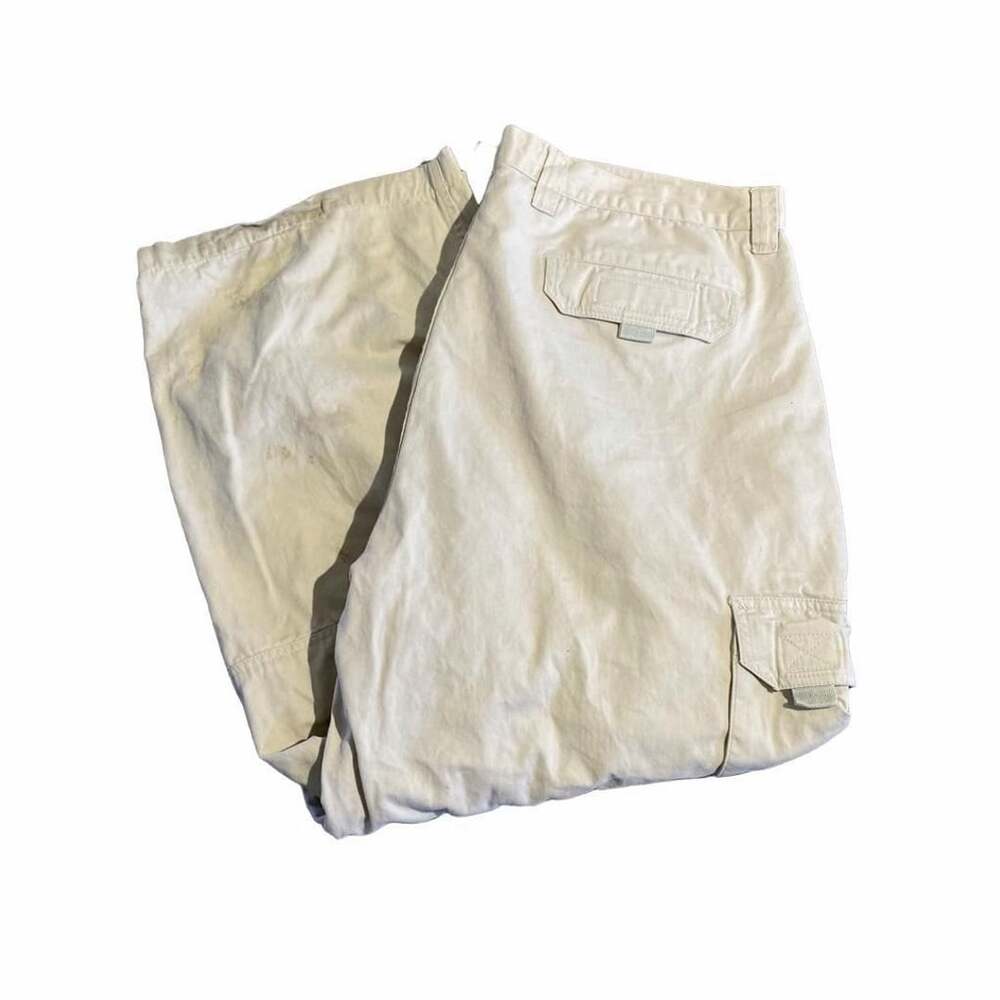 Urgent Gear Cargo Pants Size 40 Cream Baggy Skater Y2K